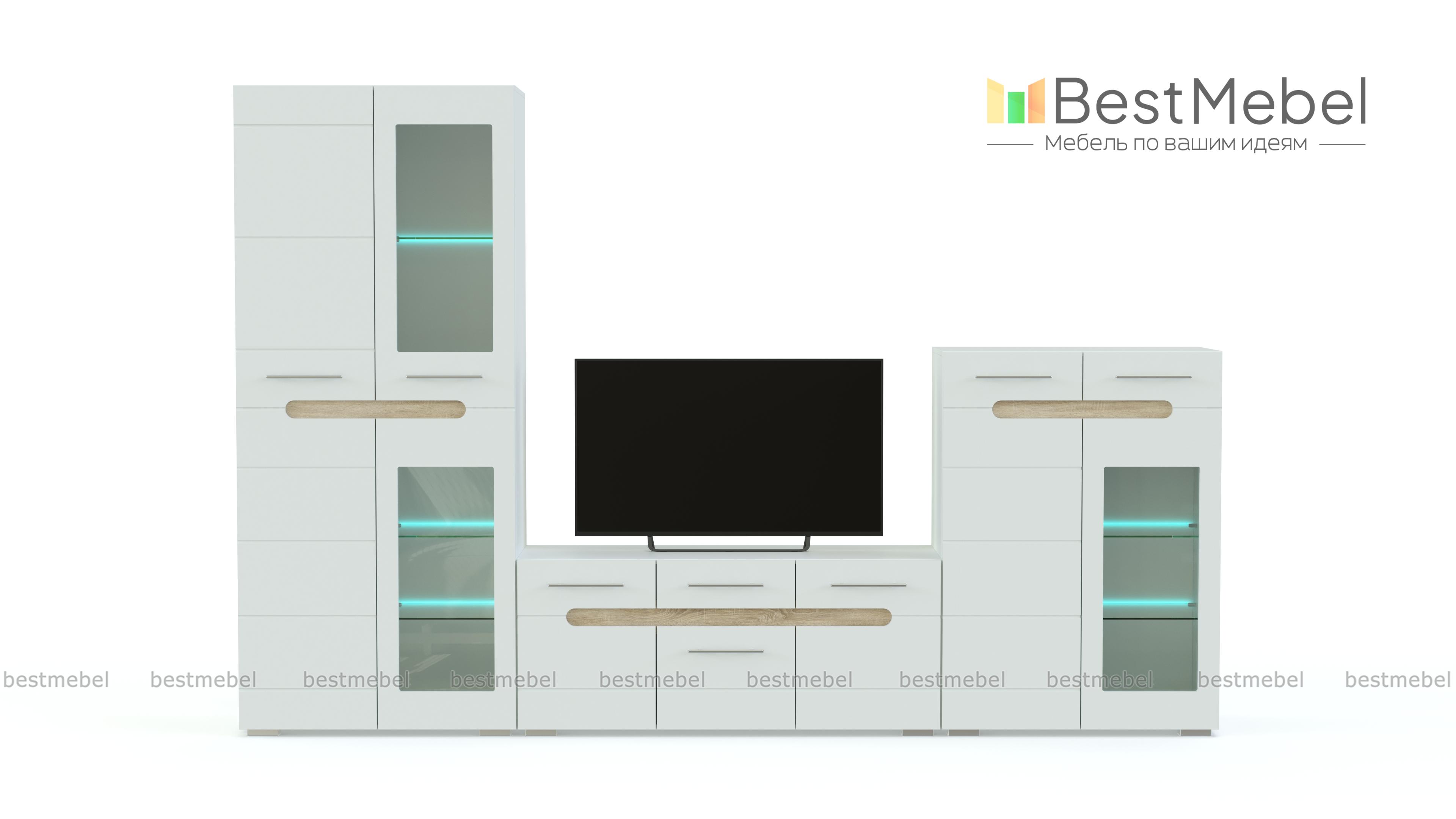 Модульная стенка Бьянко BMS - Фото