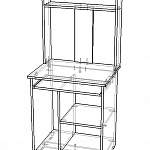Чертеж Компьютерный стол СКП-3 BMS