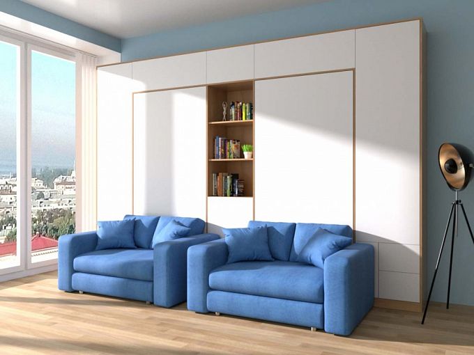 Шкаф-кровать с диваном Рубин Дуо BMS - Фото