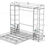 Чертеж Шкаф-кровать трансформер Мастер-4 BMS