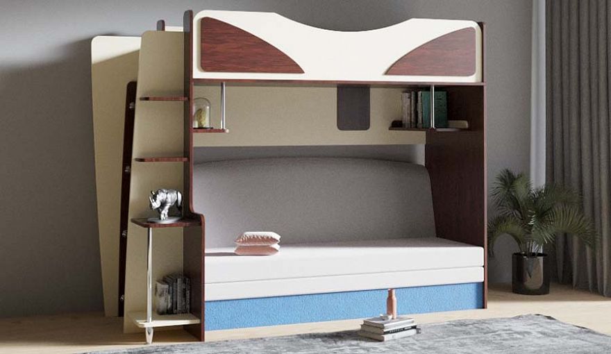 Кровать-чердак с диваном Василиса 27 BMS - Фото