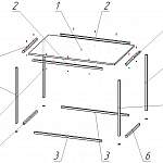 Схема сборки Кухонный стол Фрай 3 BMS