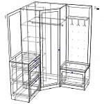 Чертеж Угловая прихожая ПР4 BMS