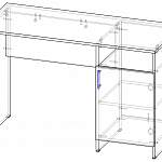 Чертеж Письменный стол СП1 BMS