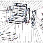 Схема сборки Трехъярусная кровать Айва 10.1 BMS
