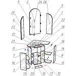 Схема сборки Угловое трюмо с ящиками Жозефина BMS