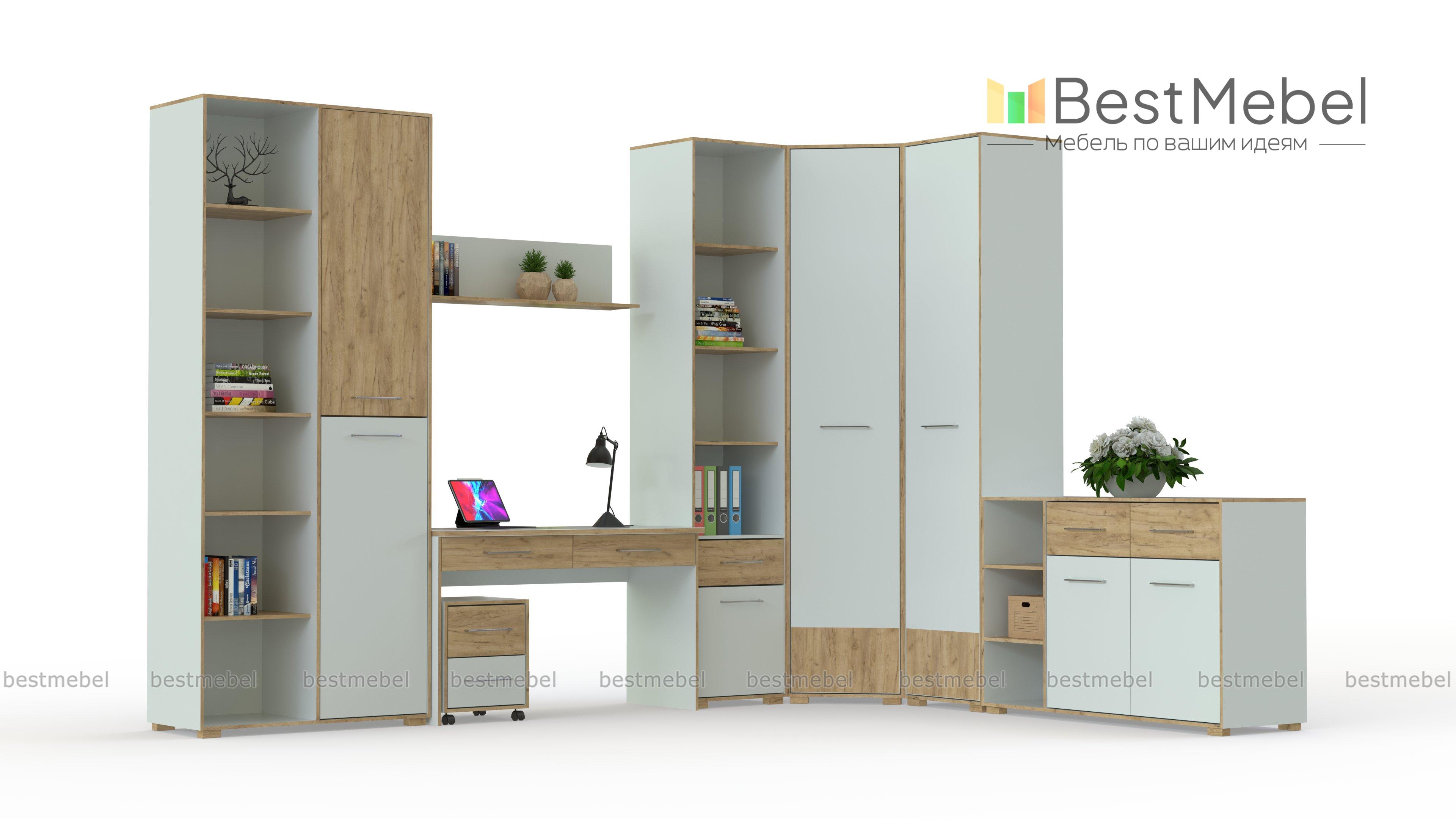 Угловая стенка со столом Нью-2 BMS - Фото