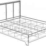 Чертеж Кровать Виктория НМ 014.39 BMS