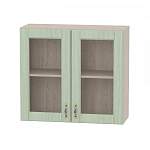 Шкаф навесной 2 двери со стеклом Изабелла BMS - Фото 10