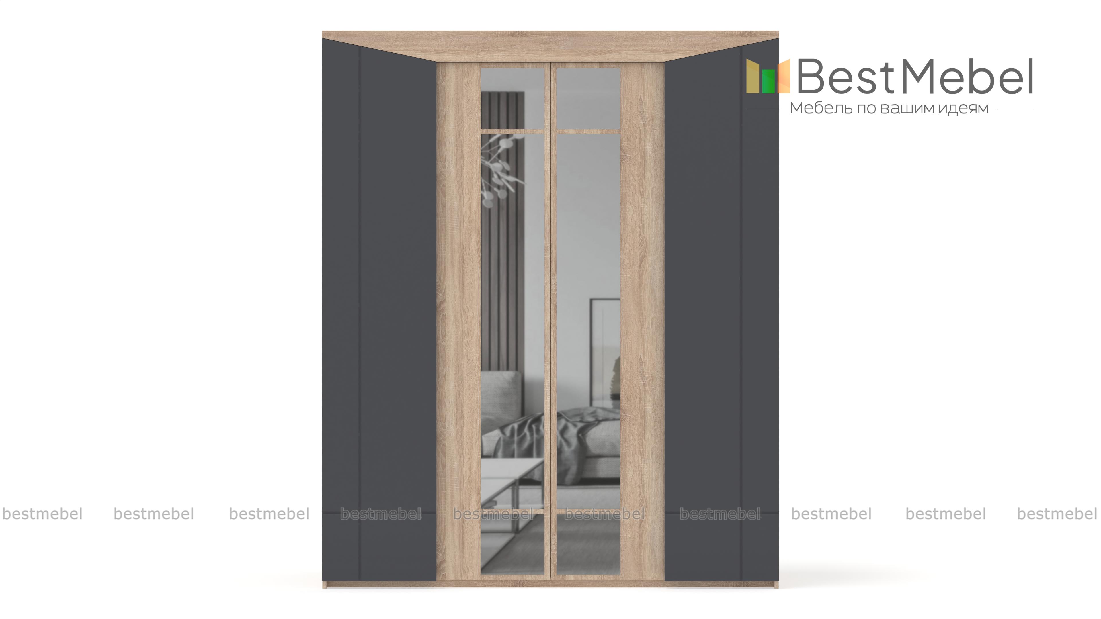 Шкаф 4-х дверный Парма BMS - Фото