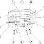 Схема сборки Прикроватная тумба Винтер BMS