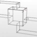 Чертеж Навесная полка Бостон 4 BMS