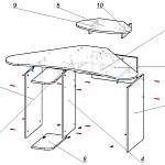 Схема сборки Угловой стол Стелс-2 BMS
