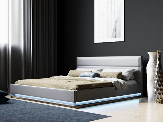 Кровать с подсветкой Мари-10 BMS - Фото