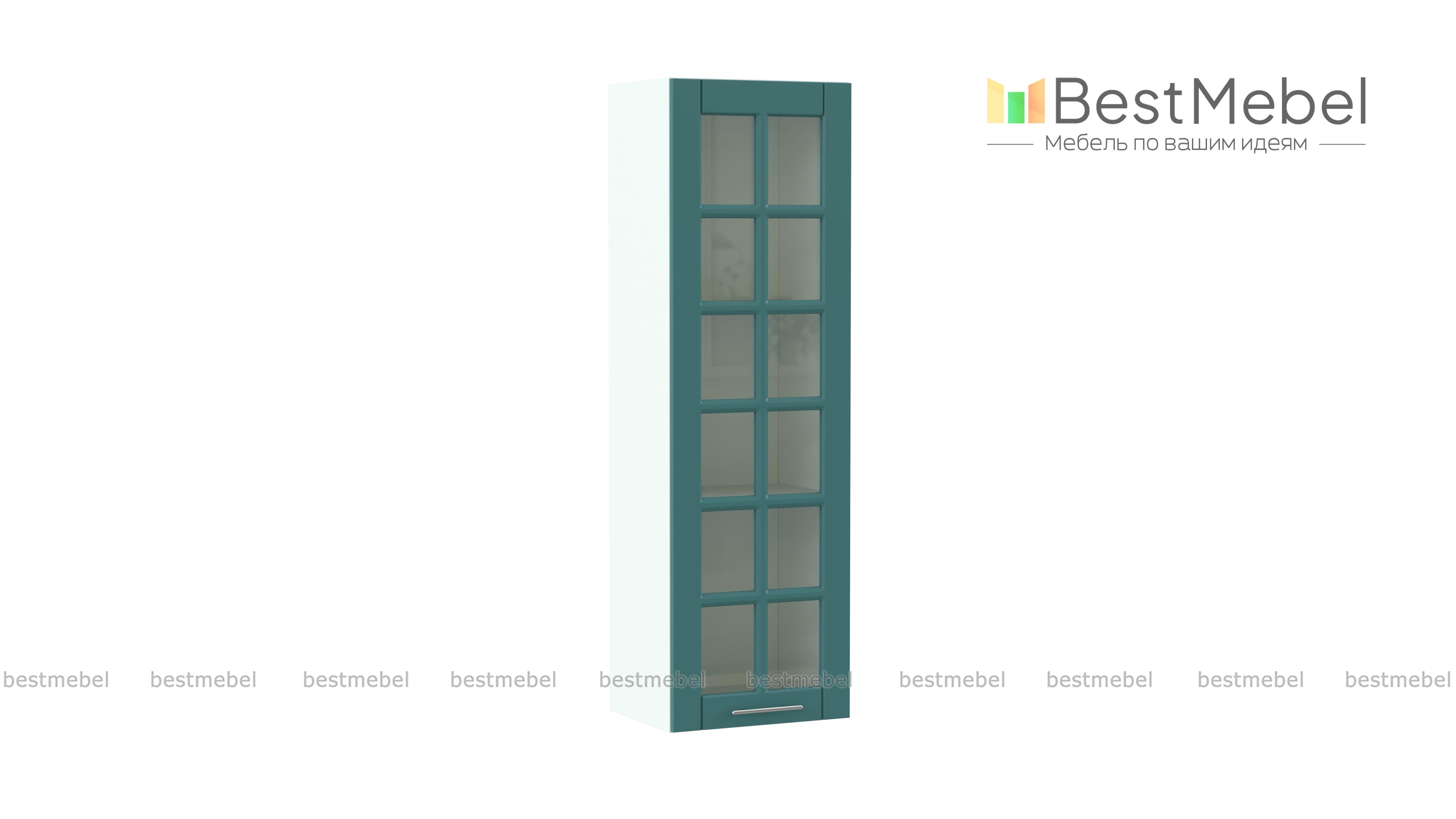 Полупенал навесной 1 дверь со стеклом Палермо BMS - Фото