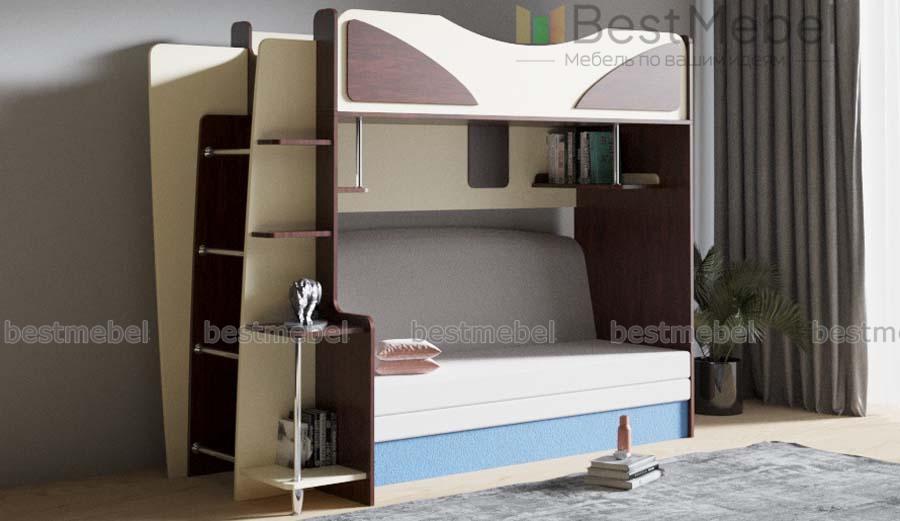 Кровать-чердак с диваном Василиса 27 BMS - Фото