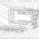 Схема сборки Кровать трехъярусная Дора 16 BMS