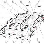 Схема сборки Двуспальная кровать Мелисса 1 BMS