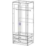 Схема сборки Распашной шкаф Паулина 19 BMS