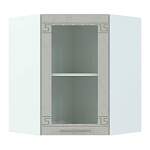 Шкаф навесной угловой со стеклом 590 Греция BMS - Фото 4