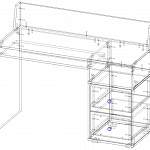 Чертеж Стол письменный Фрайс 13 BMS