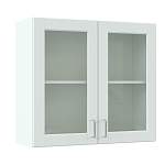 Шкаф навесной 2 двери со стеклом Изабелла BMS - Фото 3