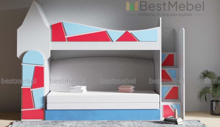 Кровать-чердак с диваном Санни 8 BMS - Фото