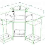Чертеж Угловой письменный стол Fiducia BMS