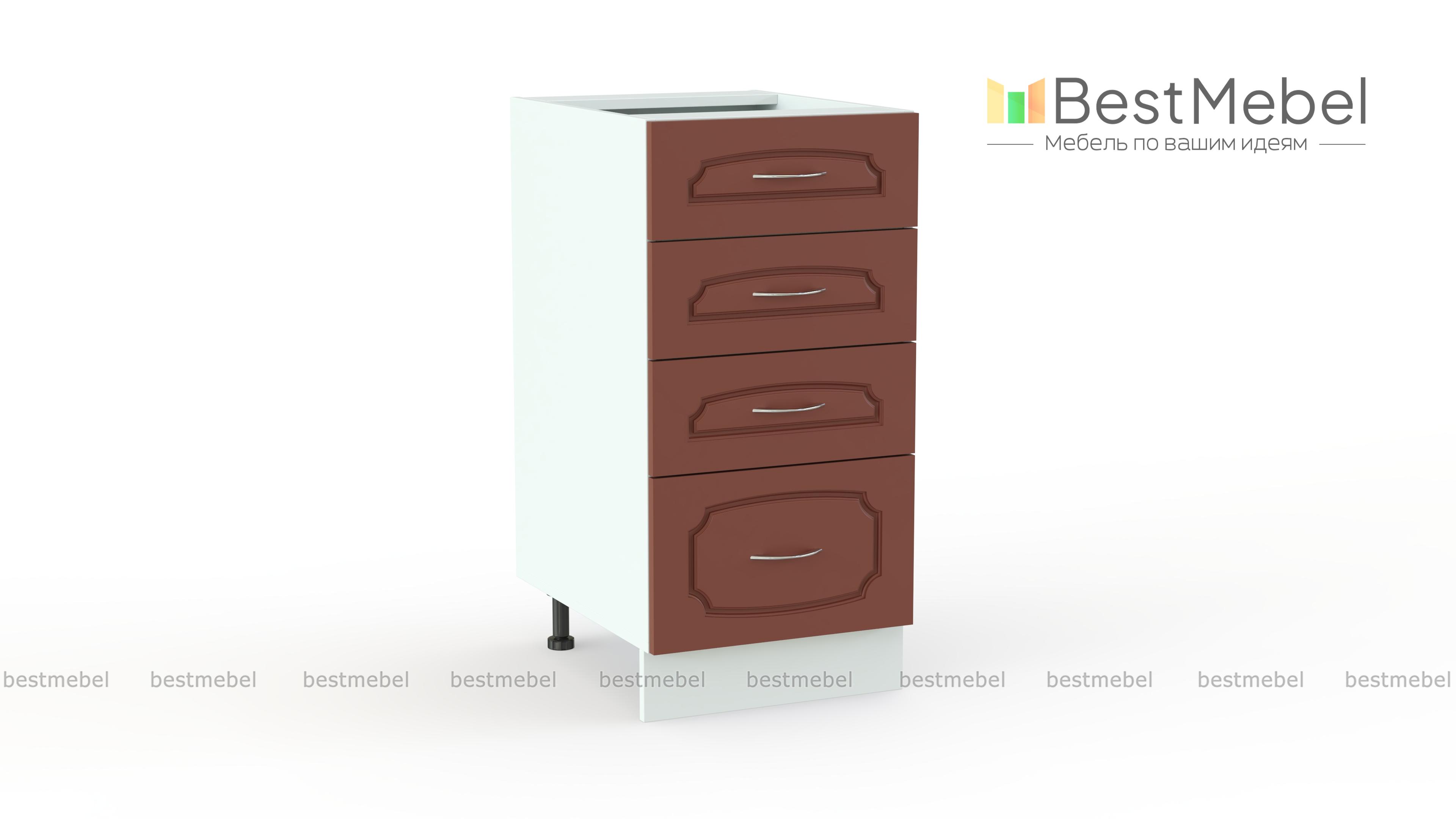 Эмилия шкаф напольный с 4-мя ящиками BMS - Фото