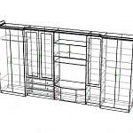 Чертеж Стенка для гостиной Мона Люкс BMS