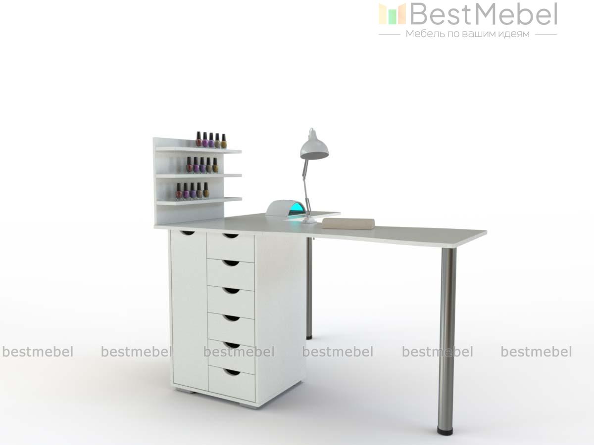 Угловой маникюрный стол Алонцо BMS - Фото