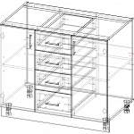 Чертеж Шкаф нижний Лондон комод BMS