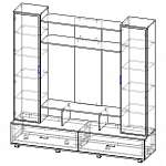 Чертеж Мебельная стенка Вероника-2 BMS