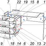 Схема сборки Стол с ящиками Квинта 7 BMS