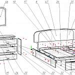 Схема сборки Спальня из экокожи Бетти 4 BMS