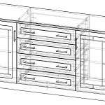 Чертеж Комод Хельга 4КС BMS