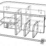 Чертеж Стол журнальный СЖ 7 BMS