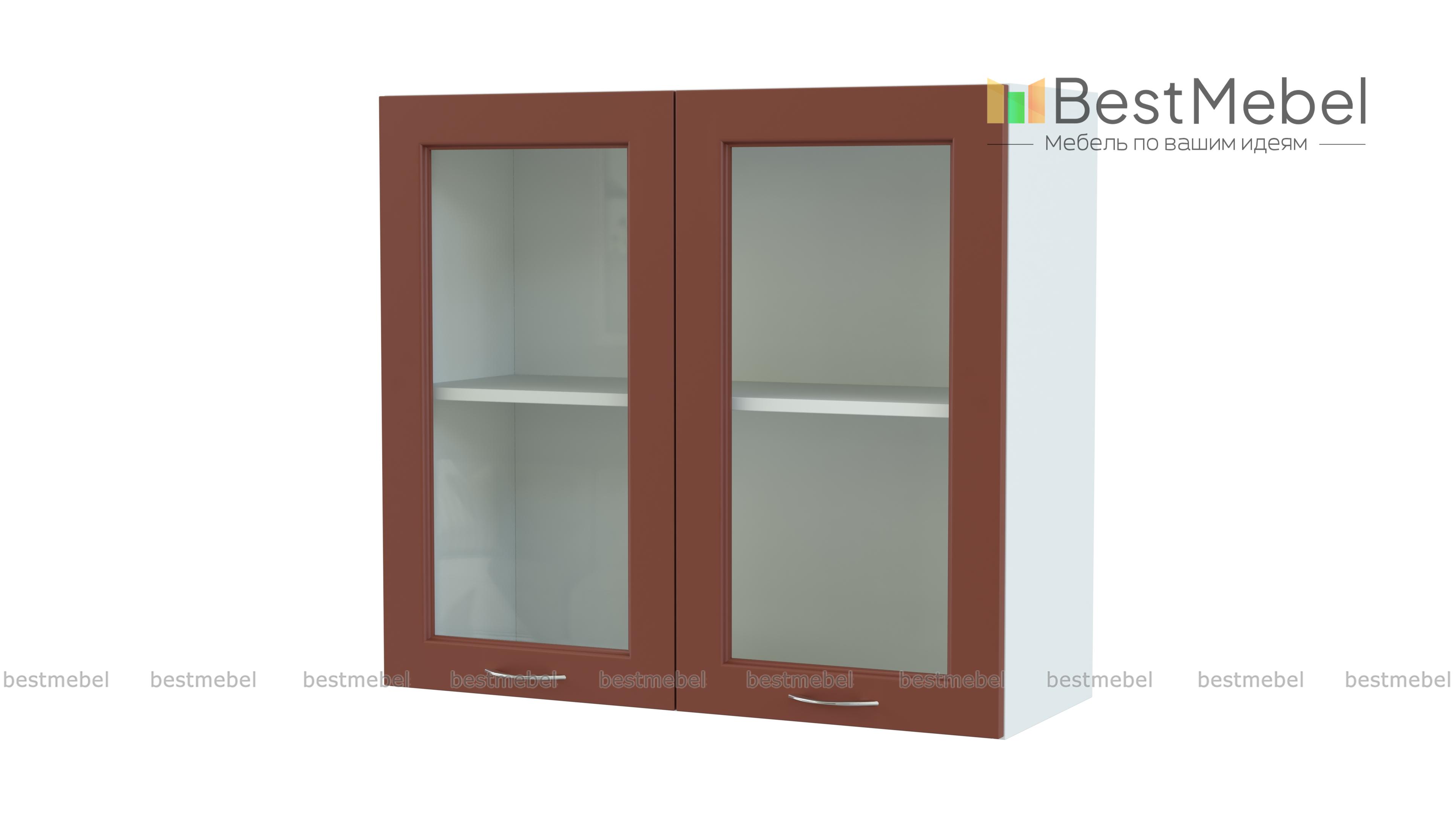 Шкаф верхний высокий Гарда стекло BMS - Фото