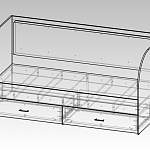 Чертеж Кровать с ящиками Виктория BMS