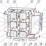 Схема сборки Комод радиусный Этюд 16 BMS