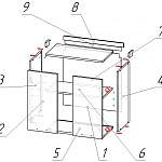 Схема сборки Шкаф верхний 2 двери Агава BMS