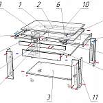 Схема сборки Кухонный стол СЖТ-1 BMS
