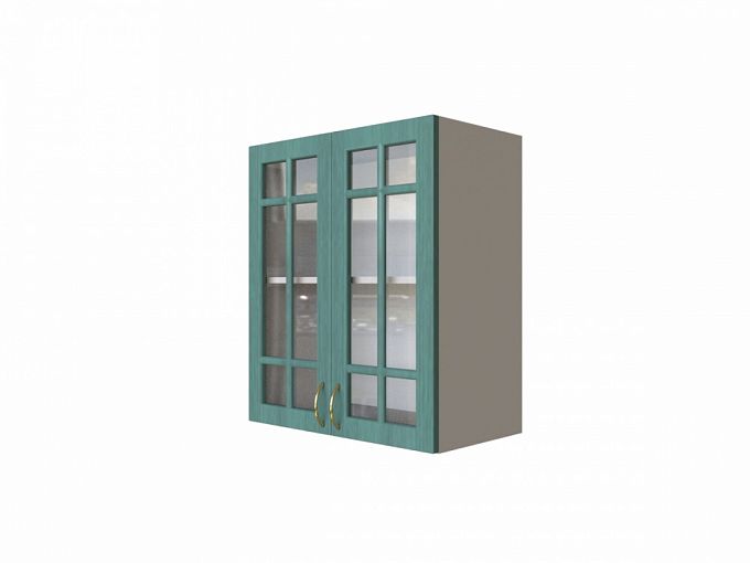 Шкаф верхний 2 двери Гранд со стеклом BMS - Фото