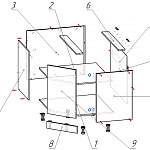 Схема сборки Шкаф нижний угловой (трапеция) Настя BMS