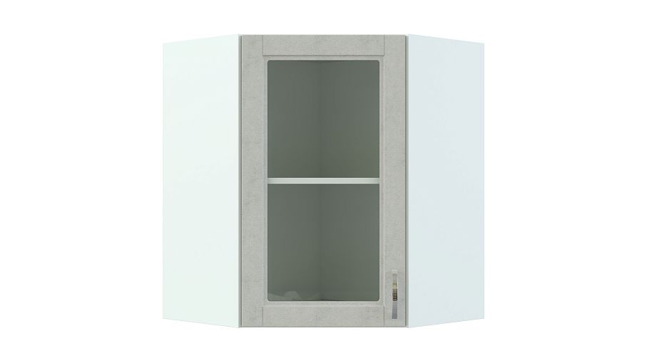 Шкаф верхний Лондон угловой стекло BMS - Фото