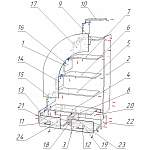 Схема сборки Лестница для кровати Парус BMS
