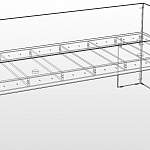 Чертеж Кровать верхняя Папайя КР-15 BMS