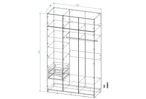 Распашной Шкаф Аура 3 (1500х2500х600)