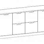 Чертеж Комод Нордли Nordli 24