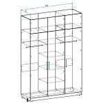 Шкаф распашной Остин Лео 10 BMS(Платье - Белье - Платье (3))